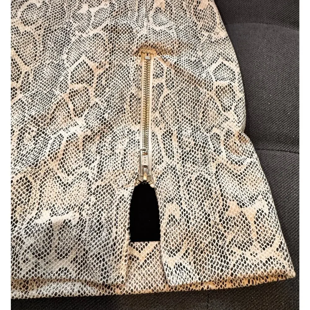 Sexy Free People Snake‎ Skin Skirt, Size 4